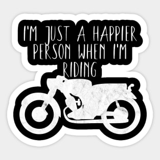 Motorcycle happier person riding Sticker